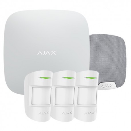 Ajax AJ-HUBKIT-PRO-S Kit de Alarme Profissional Certificado Grau 2 Branco