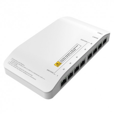 Safire SF-VI402-IP Switch PoE Específico para Videoporteiros 8 Portas 6 IP RJ45 IN OUT - 8435325434254