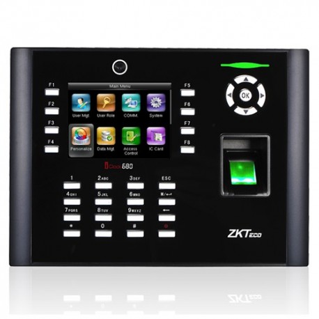Zkteco ZK-ICLOCK680 Controlo de Presença Biométrico com Câmara Impressão Digital Cartão EM RFID e Teclado - 8435452812000