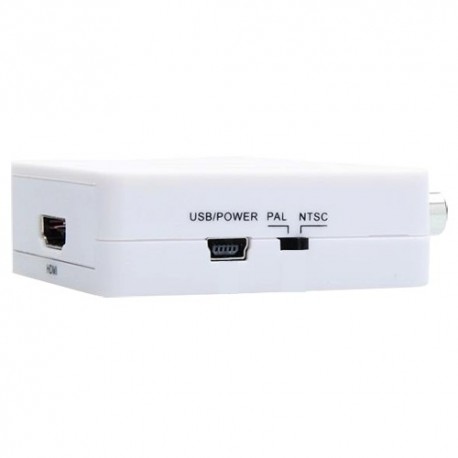 Oem HDMI-AV-CONVERTER Conversor HDMI a AV 1 Entrada HDMI 1080p 1 Saída AV CVBS PAL NTSC com Audio - 8435325435916