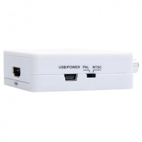 Oem HDMI-AV-CONVERTER Conversor HDMI a AV 1 Entrada HDMI 1080p 1 Saída AV CVBS PAL NTSC com Audio - 8435325435916