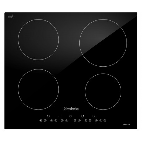 Placa Encastre Meireles Vitrocerâmica Indução 4 Zonas 60 cm Vidro Preto - MI 1500 - 5604409147028