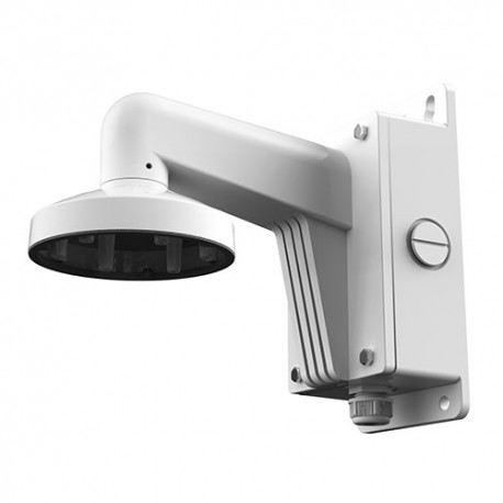 Hikvision DS-1273ZJ-140B Suporte de Parede para Câmaras Dome com Caixa de Conexões e Passador de Cabos Apto para Exterior Alumínio Branco