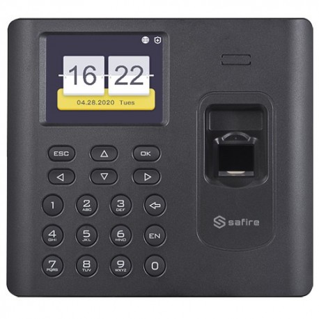 Safire SF-AC3012KEMD-IPW Controlo de Presença Autónomo Biométrico Impressão Digital Cartão EM e Teclado TFT 2.8" TCP/IP USB Wi-Fi - 8435325440781