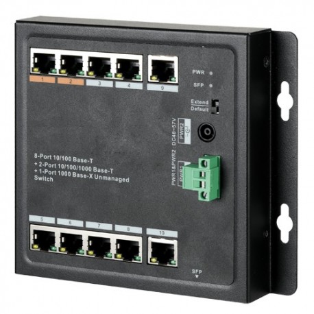 X-Security XS-SW1108HIPOE-96DIN Switch 8 Portas PoE RJ45 + 2 Portas PoE Uplink + 1 Porta SFP Uplink 10/100/1000 mb/s - 8435325441269