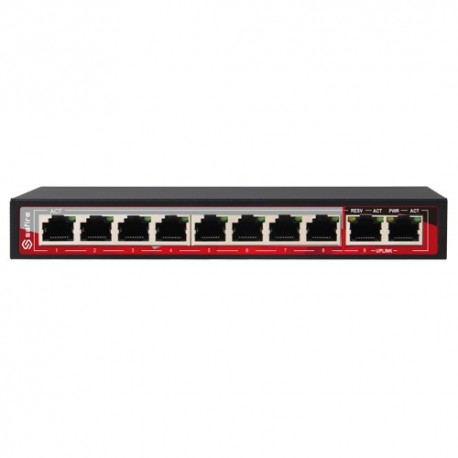 Safire SF-SW1008POE-96 Switch 8 Portas PoE RJ45 + 2 Uplink RJ45 até 100 Mbps 2 Gbps 96 W - 8435325444444