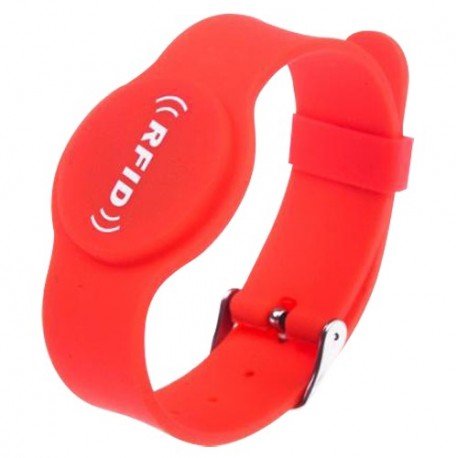 Oem RFID-BAND-ADJ-R Pulseira de Proximidade por Radiofrequência RFID EM Passivo 125 kHz 230 mm Silicone Vermelho - 8435325444062