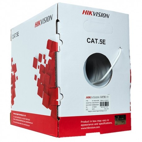 Hikvision DS-1LN5E-S Bobina de Cabo UTP 305 m Livre de Halogéneo Categoria 5E Cobre Puro 8x 0.5 mm2