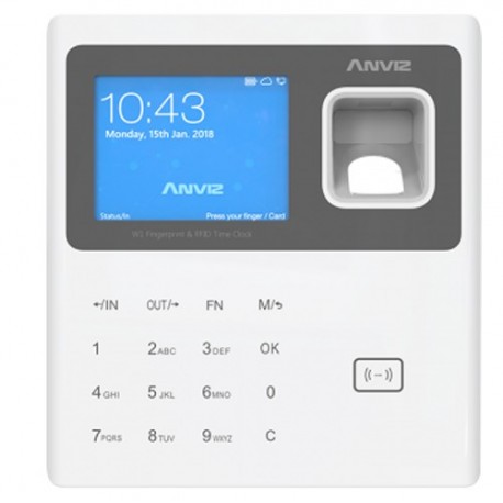 Anviz W1-PRO Terminal de Controlo de Presença TFT 2.8" Biométrico Impressões Digitais Cartões EM RFID e Teclado Wi-Fi TCP IP USB Flash - 8435325443577