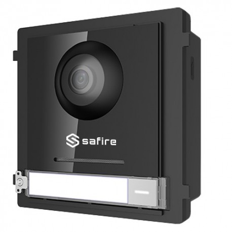 Safire SF-VIMOD-CAM-2 Videoporteiro a 2 Fios 2 Mpx Visão Noite Bi Áudio TCP IP por HUB Apto para Exterior IP65 com Etiqueta LED de Superfície ou Encastre - 8435325444895