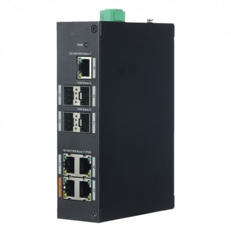 X-Security XS-SW0904HIPOE-GF-96 Switch DIN PoE 4 Portas PoE+ RJ45 + 4 Portas SFP Gigabit + 1 Porta HiPoE RJ45 10/100/1000 Mbps 60 W - 8435325445403