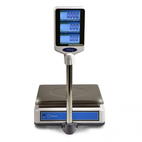 Balança DDIGITAL VW15/30 15Kg/5Gr 30Kg /10Gr Rs232 C/Bat + Coluna - 5600373302227