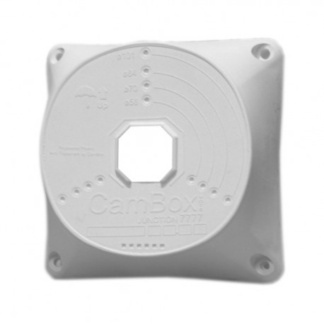 Oem CBOX-NX7-7777 Caixa de Conexões para Câmaras Dome Instalação Teto ou Parede Apto para Uso Exterior Plástico Branco