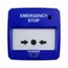 DMTech DMT-D9000-MCP-B Botão Rearmável especial para Painel Extintor STOP de Emergência Indicador LED de Encastre ou Superfície Cor Azul