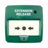 DMTech DMT-D9000-MCP-G Botão Rearmável especial para Painel Extintor Manual Indicador LED de Encastre ou Superfície Cor Verde