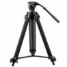 Oem TRIPOD-2M Tripé Profissional Extensível de 3 Seccões até 189 cm Apto para Exterior com Barra Estabilizadora Carga Máxima 8 kg Preto