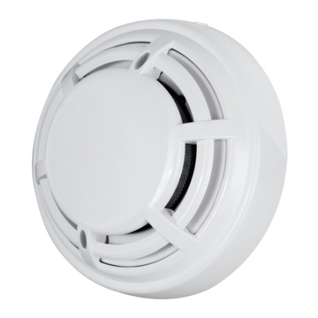 DMTech DMT-D9000-SR Detector Convencional Óptico de Incêndio Duplo LED de Alarme ABS IP40 sem Base EN54-7