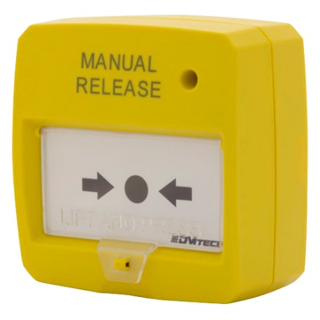 DMTech DMT-D9000-MCP-Y Botão Rearmável especial para Painel Extintor Manual Indicador LED de Encastre ou Superfície Cor Amarelo