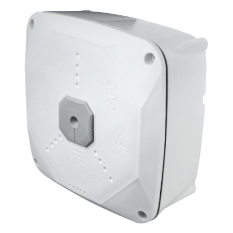 Oem CBOX-B52PROS Caixa de Conexões para Câmaras Dome Vedação Dupla com Nível de Água e Iman Apto para Uso Exterior Plástico Branco