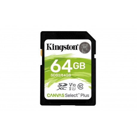 SD Kingston Technology Canvas Select Plus 64 GB SDXC Class 10 UHS-I SDHC100MB/s - 0740617297973