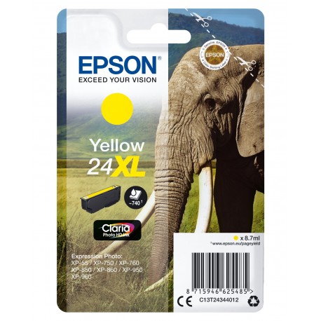 Tinteiro EPSON Amarelo Serie 24XL XP-750/850/950/55 - C13T24344012