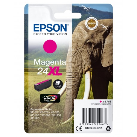Tinteiro EPSON Magenta Serie 24XL XP-750/850/950/55 - C13T24334012