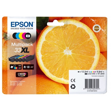 Tinteiro EPSON Multipack 33XL XP-530/630/635/830