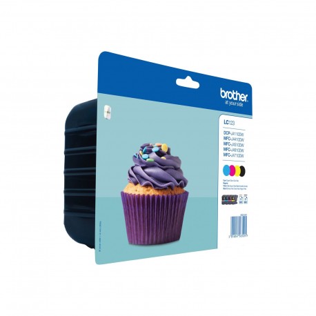 Tinteiro Brother LC123VALBP BK,C,Y,M P/MFC-J4410DW&J4510DW