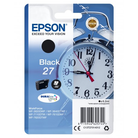 Tinteiro EPSON Serie 27 Preto WF-3xxx/WF-7xxx - C13T27014012