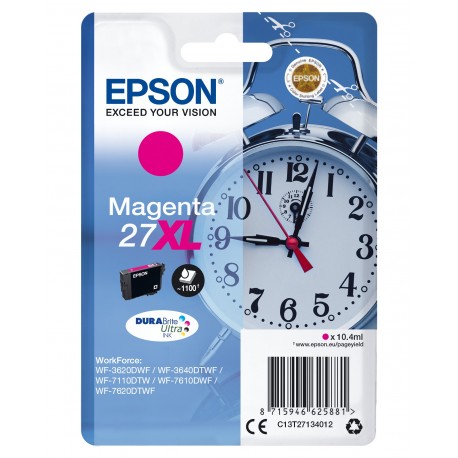 Tinteiro EPSON Serie 27XL magenta WF-3xxx/WF-7xxx - C13T27134012