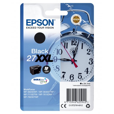 Tinteiro EPSON 27XXL Preto WF-3xxx/WF-7xxx - C13T27914012