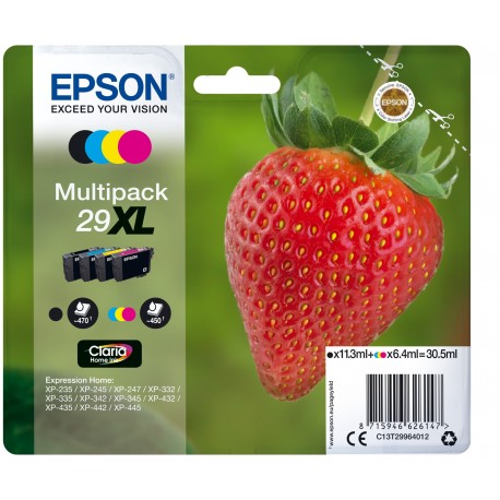 Pack Tinteiros EPSON Serie 29XL XP-235/332/335/432/435 - C13T29964012