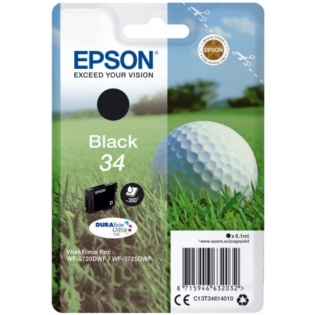 Tinteiros EPSON Preto Serie 34 WF-3720/3725 - C13T34614010