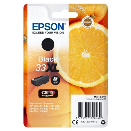 Tinteiro EPSON Serie 33XL Preto XP-530/630/635/830 - C13T33514012