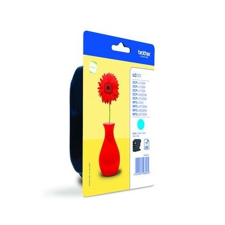 Tinteiro Brother LC121CBP Cyan P/J552DW,J752DW,J470DW...