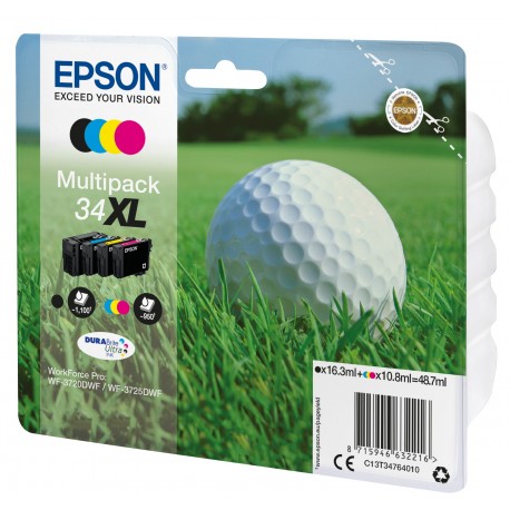 Pack Tinteiros EPSON Serie 34XL WF-3720/3725 - C13T34764010