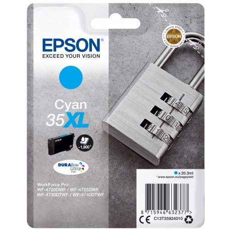 Tinteiros EPSON Cyan Serie 35XL WF-4720/4725/4740 - C13T35924010