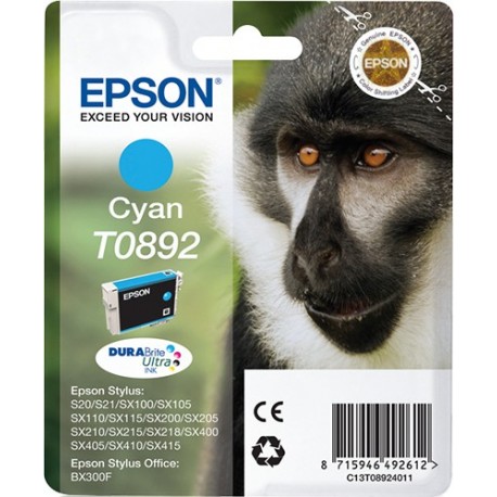 Tinteiro EPSON Cyan STYLUS S20/X105/205/405 - C13T08924011