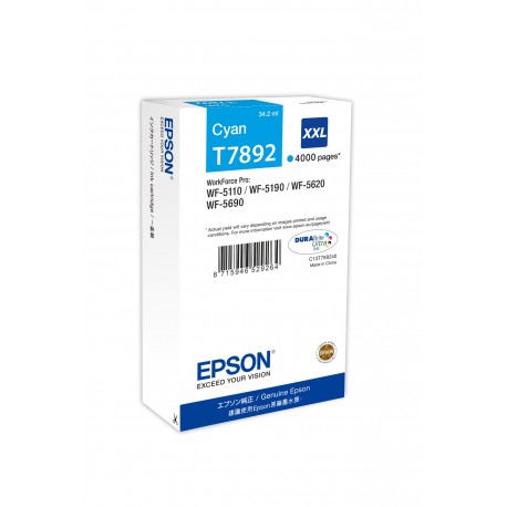 Tinteiro EPSON Cyan XXL 4000p Wf-5xxx-C13T789240