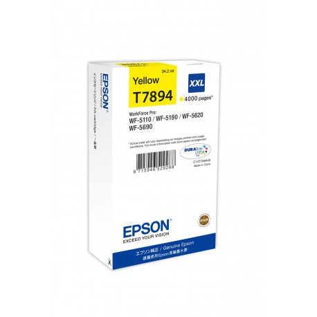Tinteiro EPSON Amarelo XXL 4000p Wf-5xxx-C13T789440