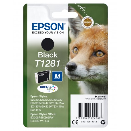 Tinteiro EPSON Preto Stylus S22/SX42xW/BX305F (c/alarme RF+AM) - C13T12814022