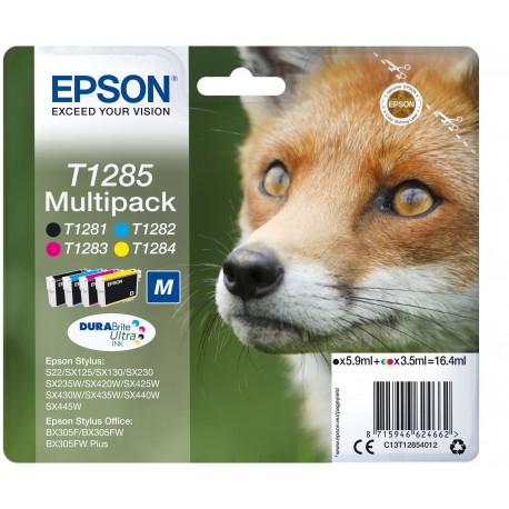 Pack Tinteiro EPSON Quad S22/SX42xW/BX305 - C13T12854012