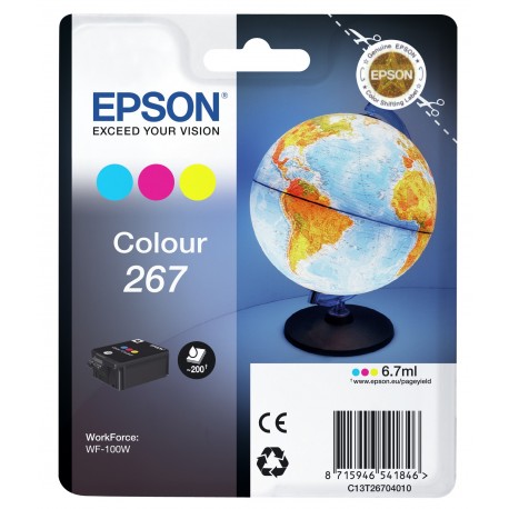 Tinteiro EPSON Colour 267 ink cartridge WF-100 -C13T26704010