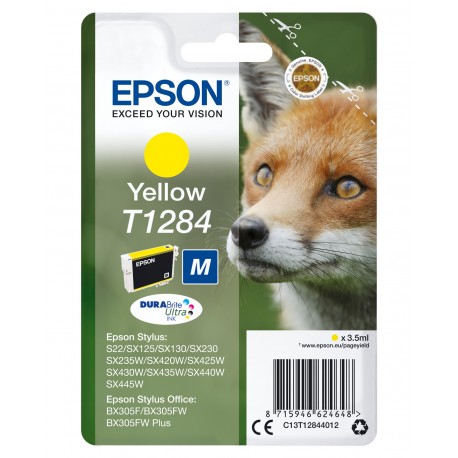 Tinteiro EPSON Amarelo StylusS22/SX42xW/BX305 - C13T12844012