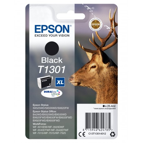 Tinteiro EPSON Preto STYLUS SX525WD/620FW/BX625FWD - C13T13014012