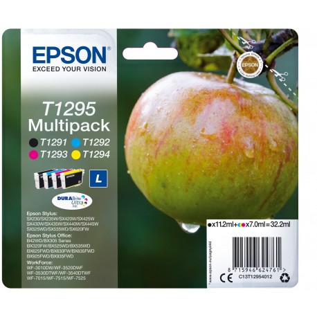 Pack Tinteiro EPSON Quad SX42xW/525/BX3xx/525 - C13T12954012