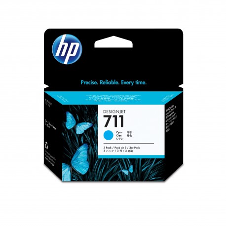 Tinteiro HP 711 - 3 x Azul Ciano- CZ134A
