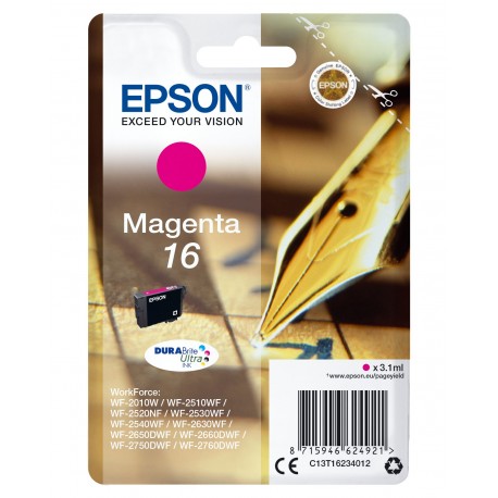 Tinteiro EPSON Magenta Serie 16 WF-20xx/WF-25xx - C13T16234012