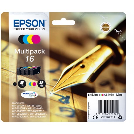 Pack Tint EPSON Quad Serie 16 WF-20xx/WF-25xx - C13T16264012