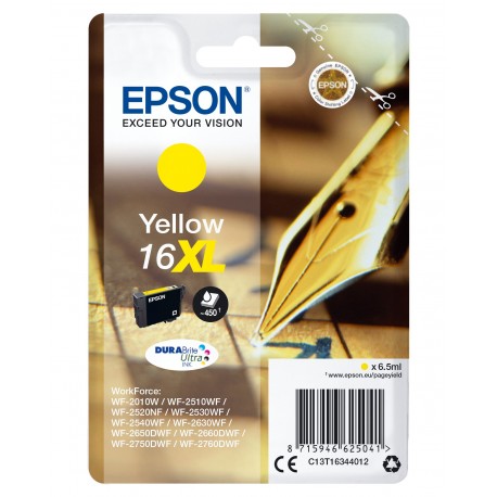 Tinteiro EPSON Amarelo Serie 16XL WF-20xx/WF-25xx - C13T16344012